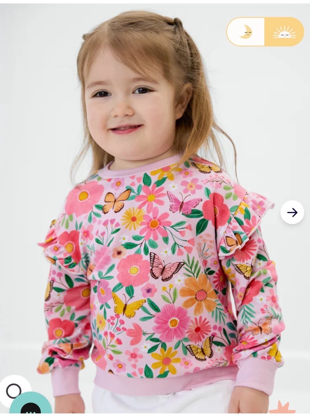 Little Sleepies - Butterfly and Flowers Sweatshirt